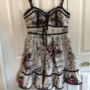 Hot Topic Floral Music Note Dress